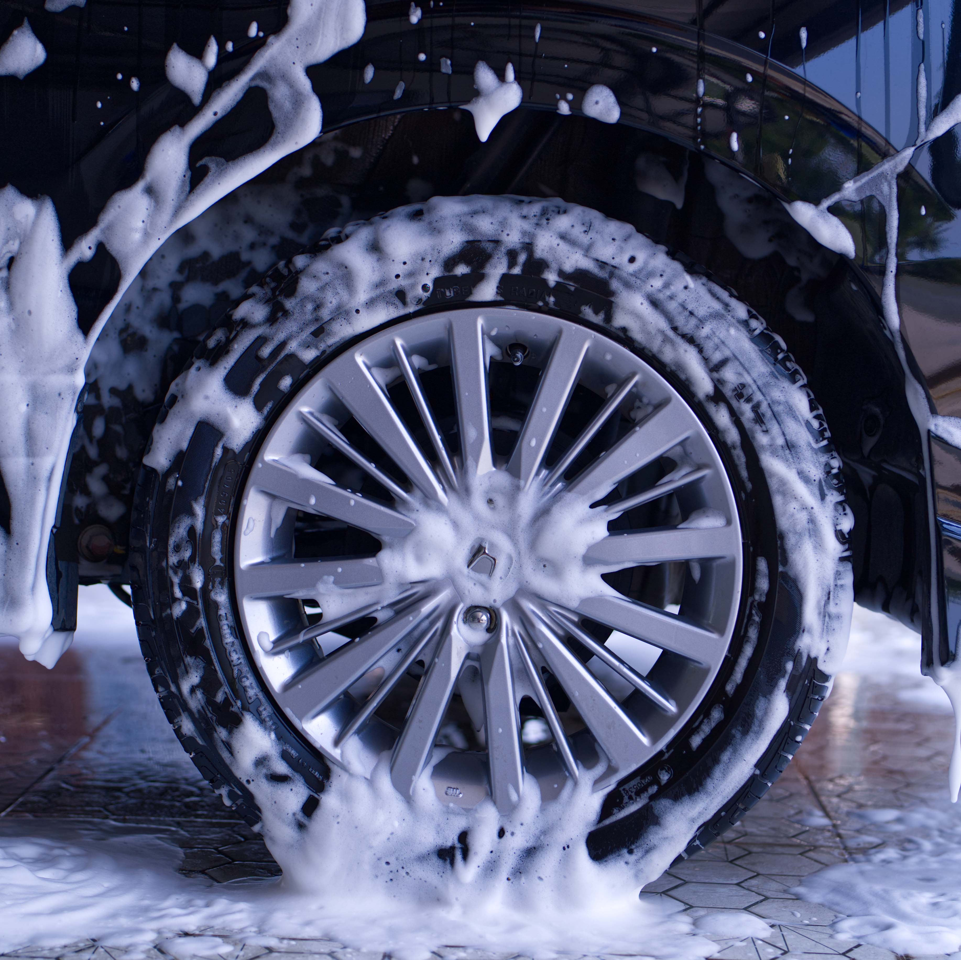 Foaming Car Wheels