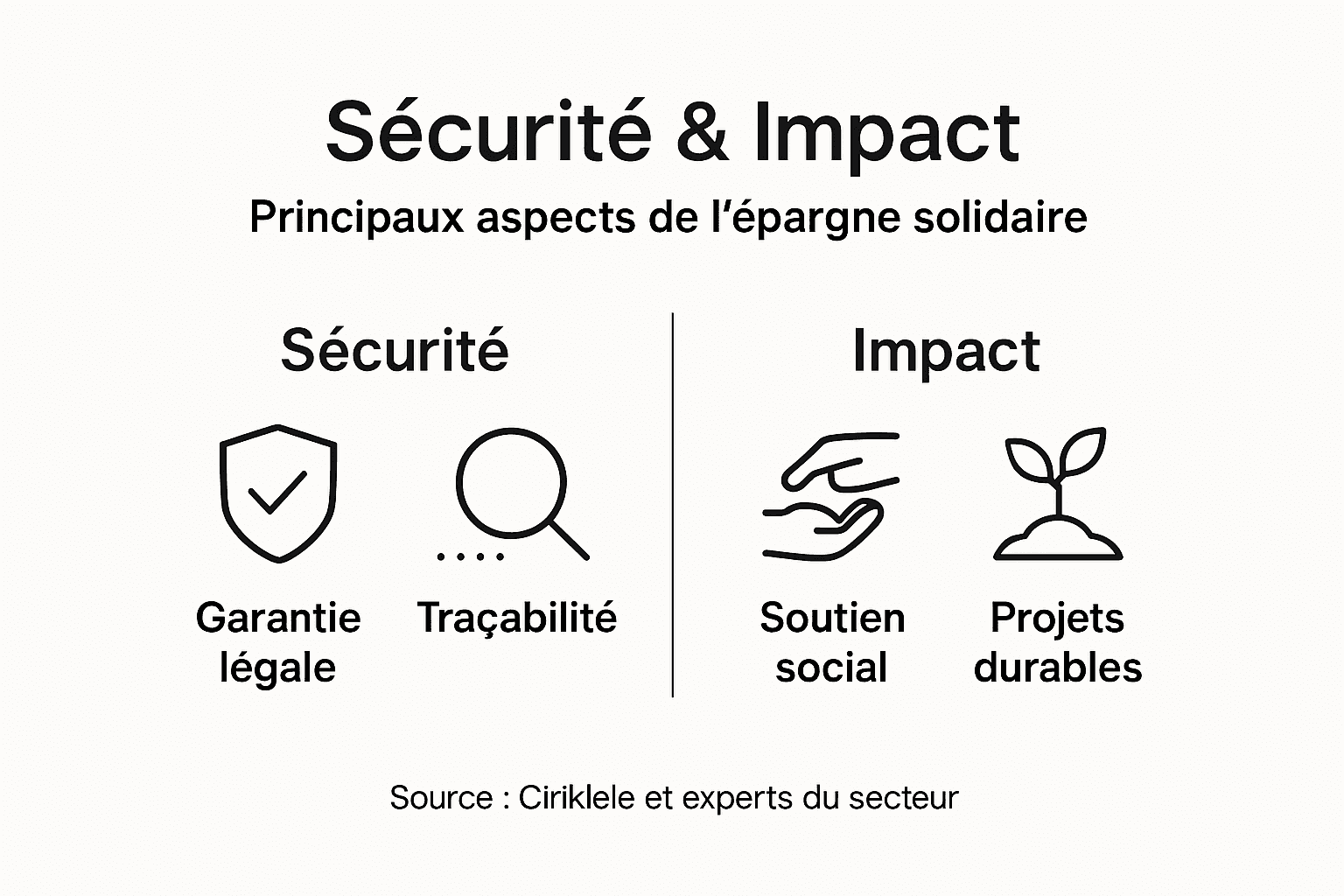 Infographie : comprendre la sécurité et l’impact de l’épargne solidaire