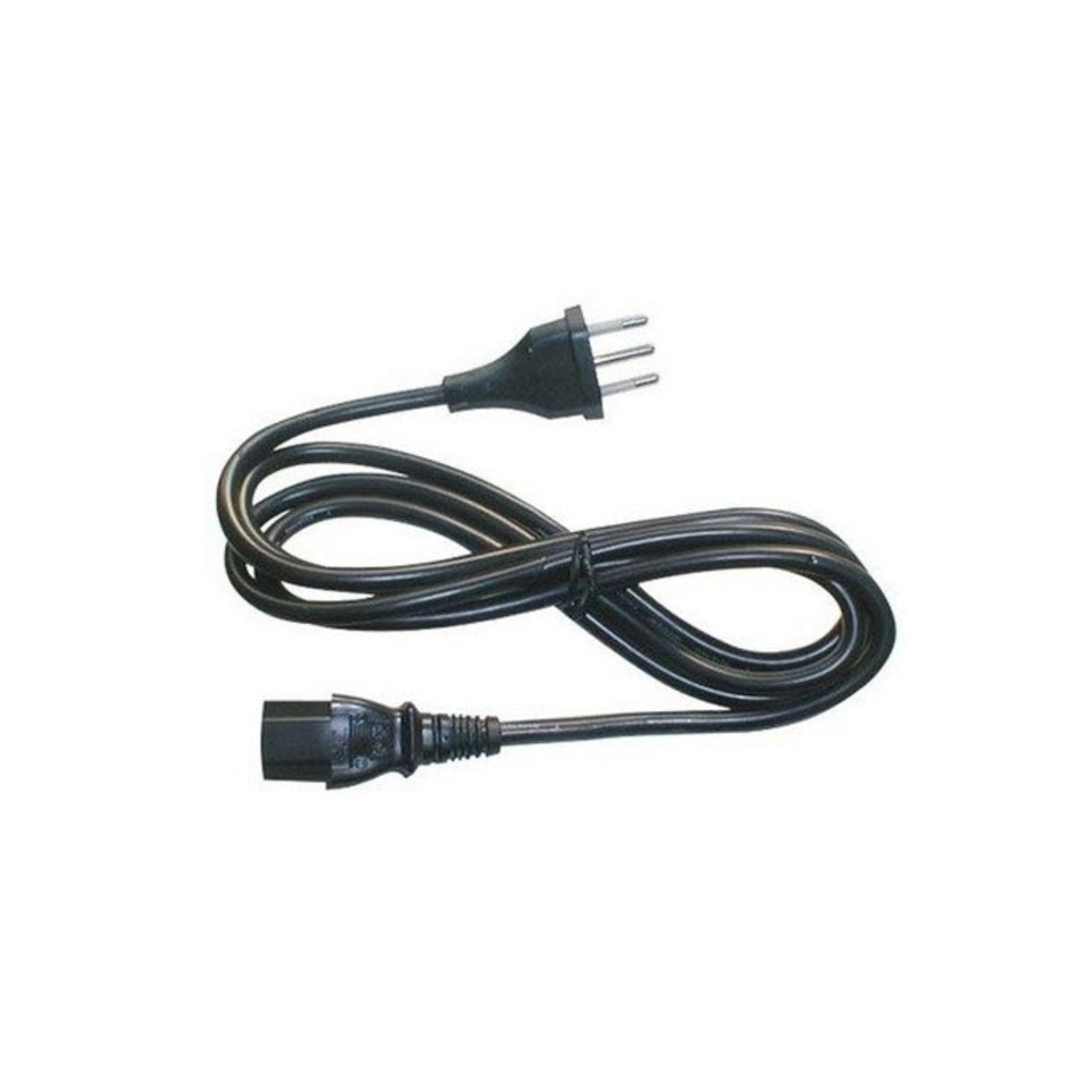 Cable de alimentación negro con enchufe NEMA y conector IEC C13 para computadoras y equipos electrónicos