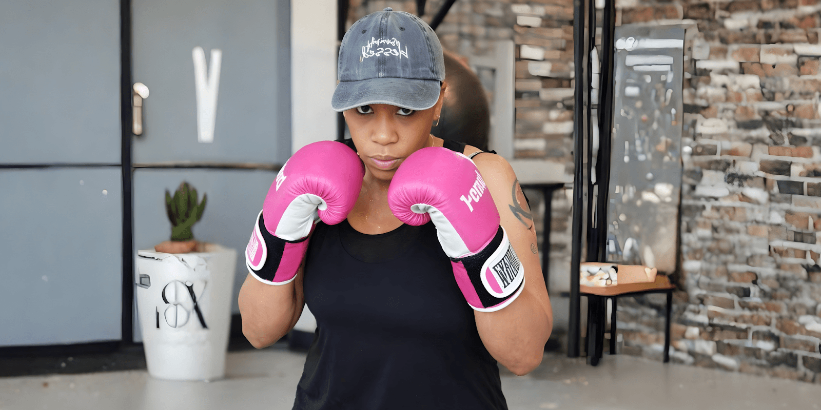 Jillian Bullock training for her film Rebirth, showcasing resilience and strength through boxing as a role model for active adults