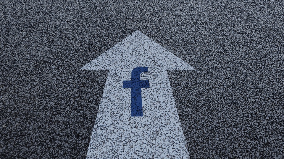 street arrow with facebook logo depict the journey of facebook