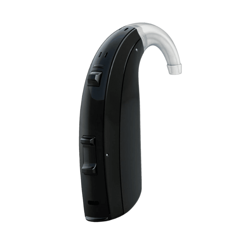 Contour d’oreille Resound Enzo Q HP BTE-88 à pile 13, appareil auditif puissant et fiable. Prenez RDV avec votre audioprothésiste Audio Pour Tous.