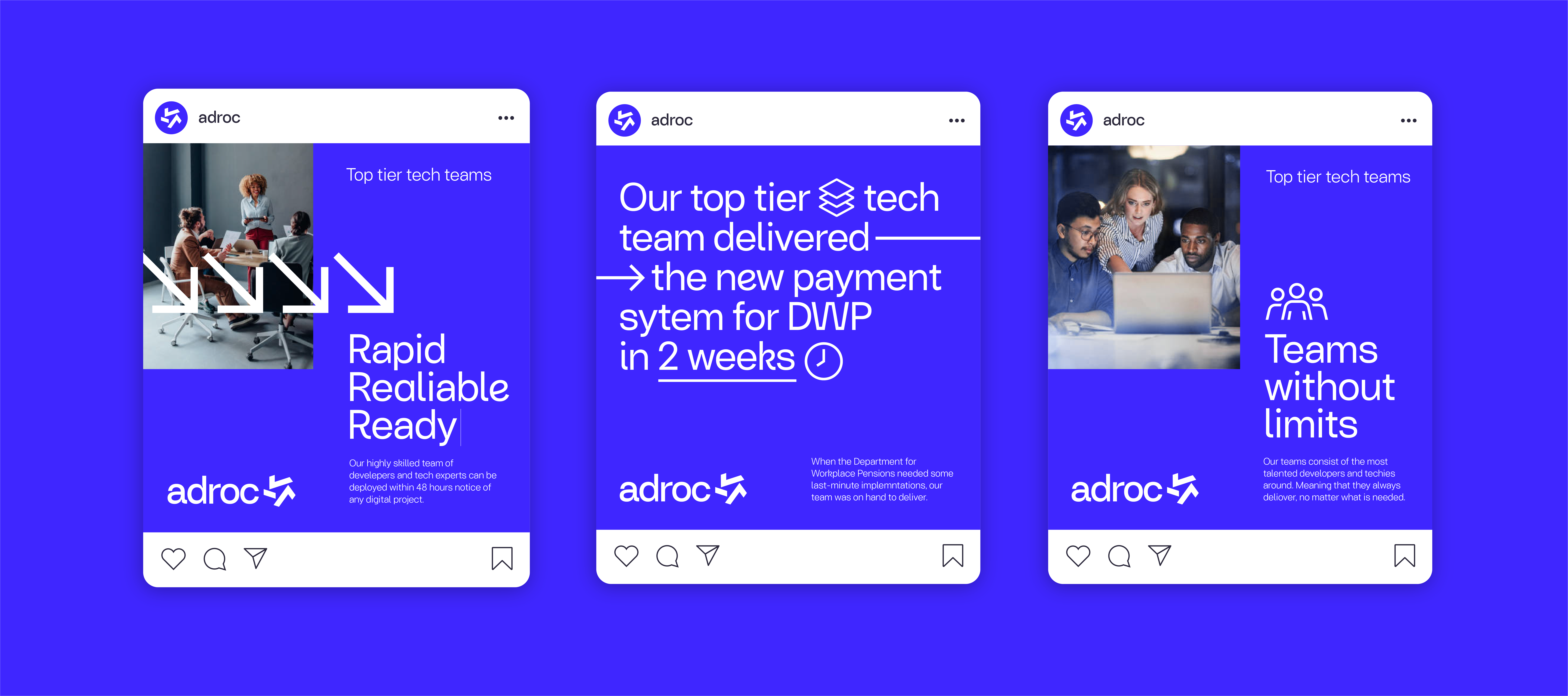 Adroc social media posts