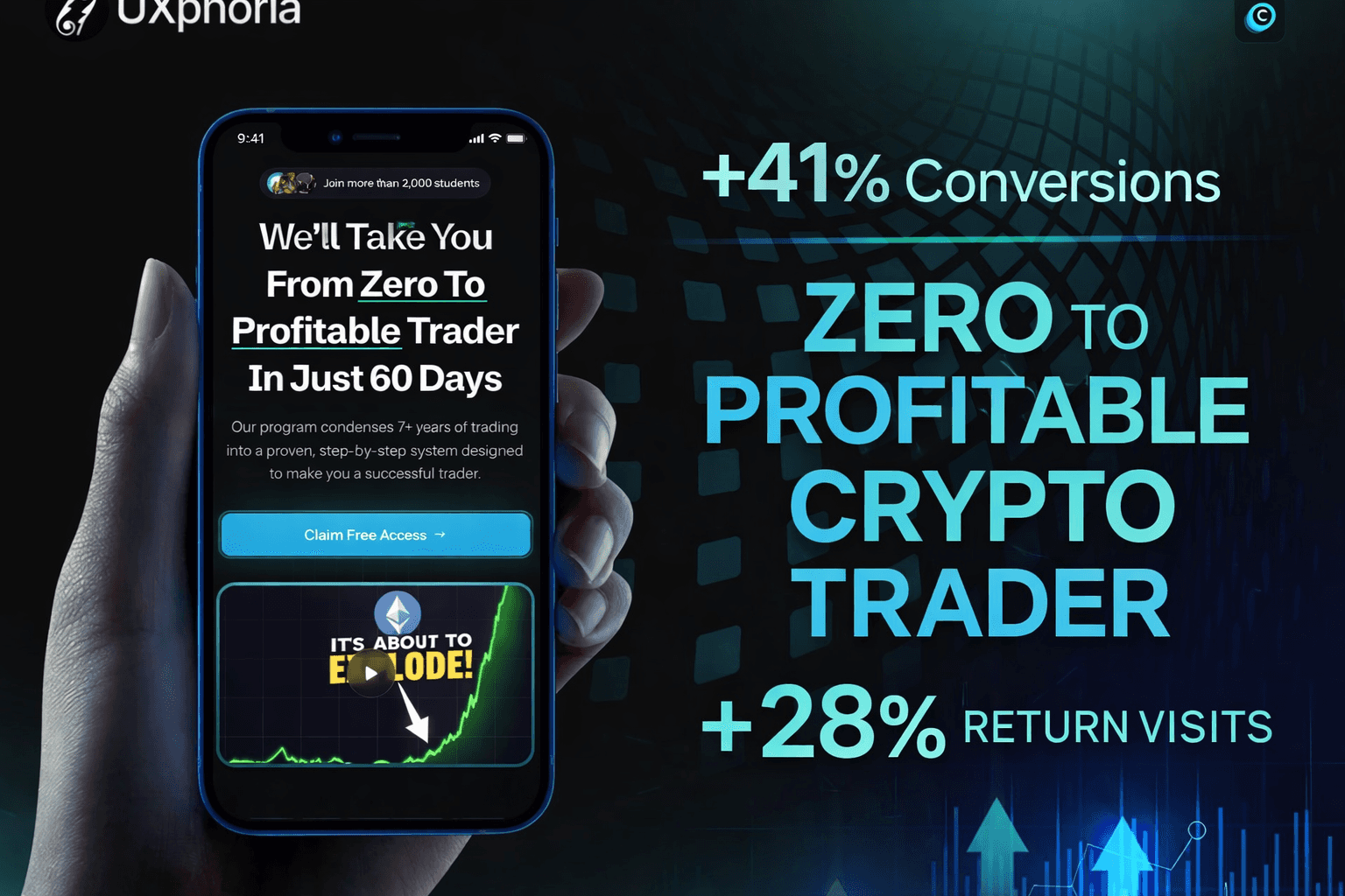 Crypto Trading Course Landing Page CRO & UX Optimization Case Study