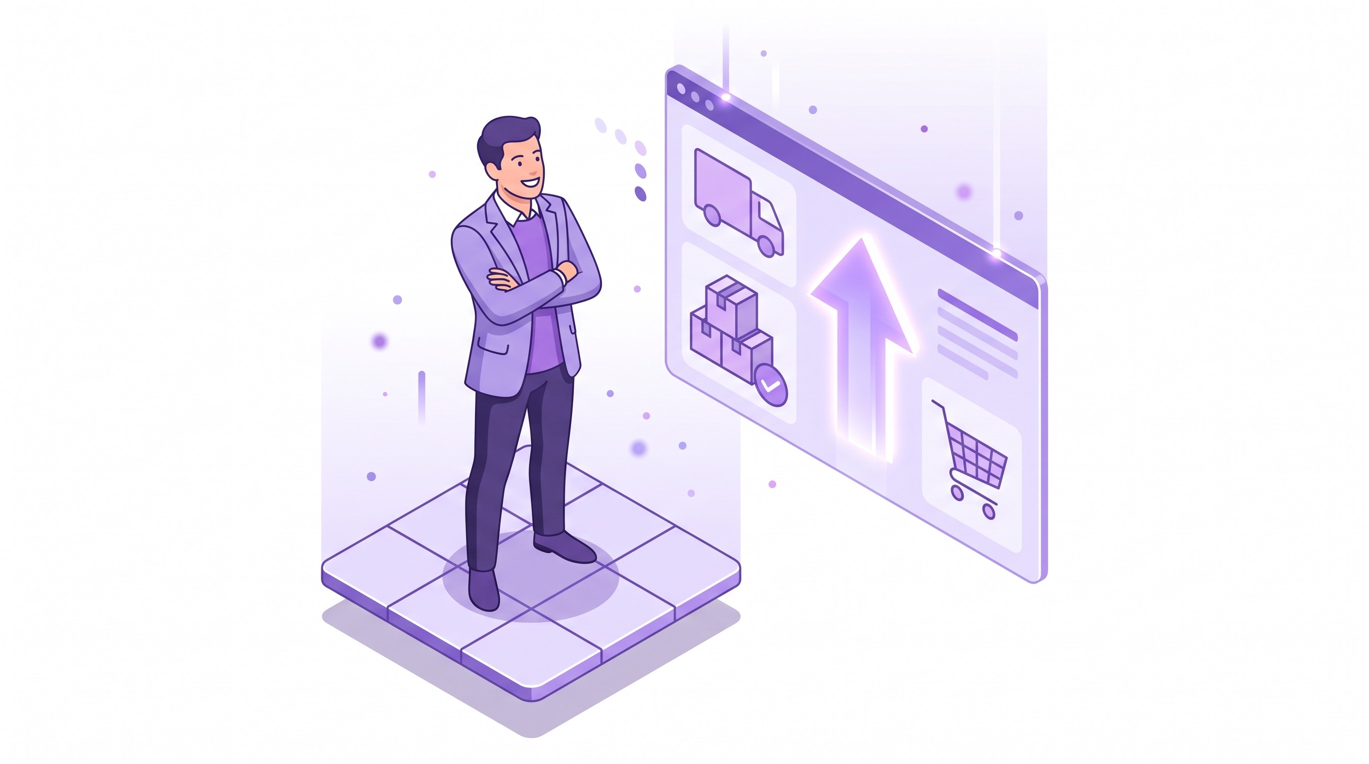 Merchant reviewing post-purchase order workflow on laptop