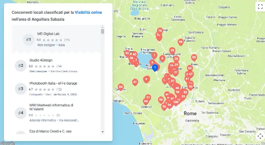 Local map rankings