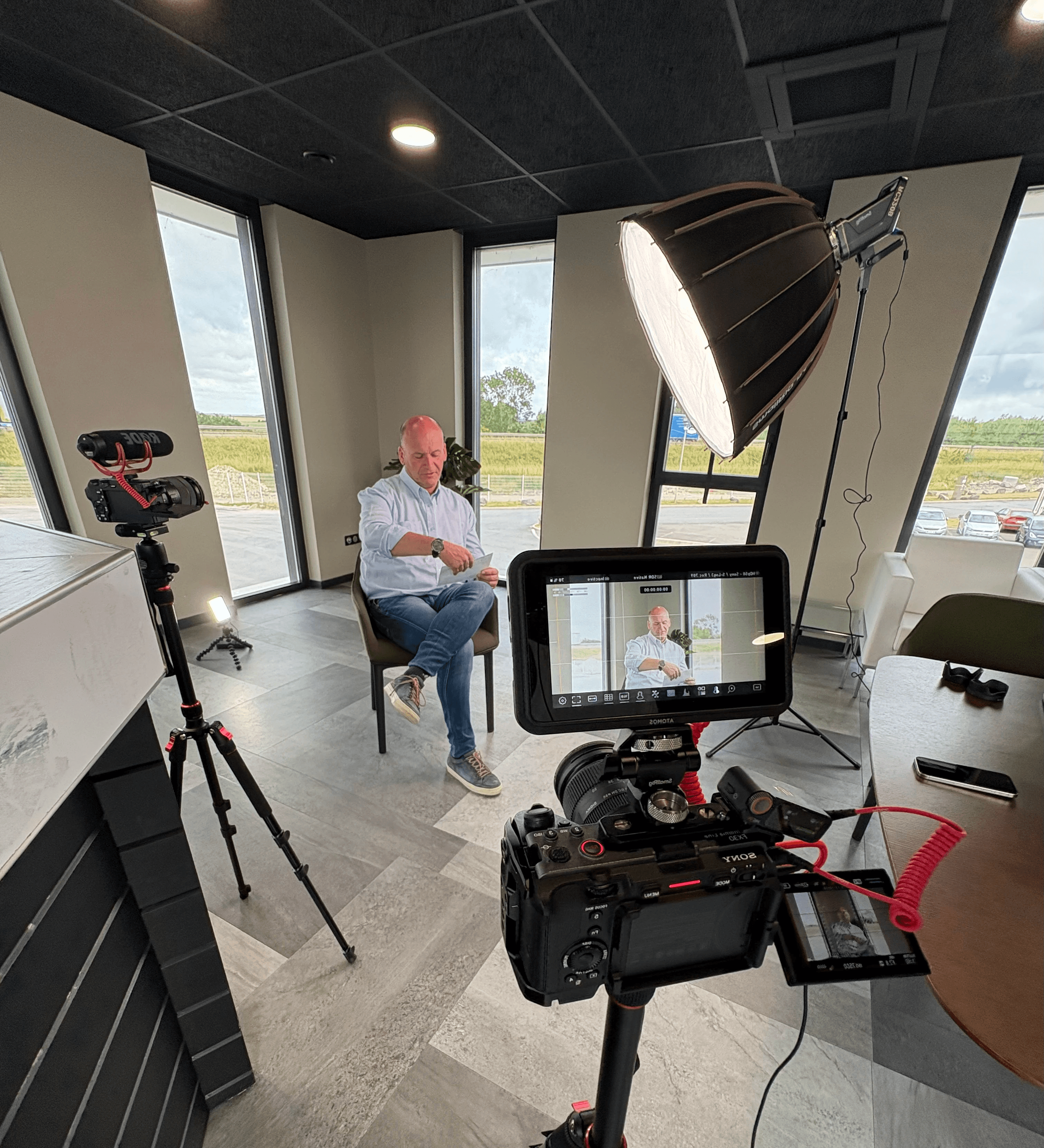 Martin Gassilloud en tournage