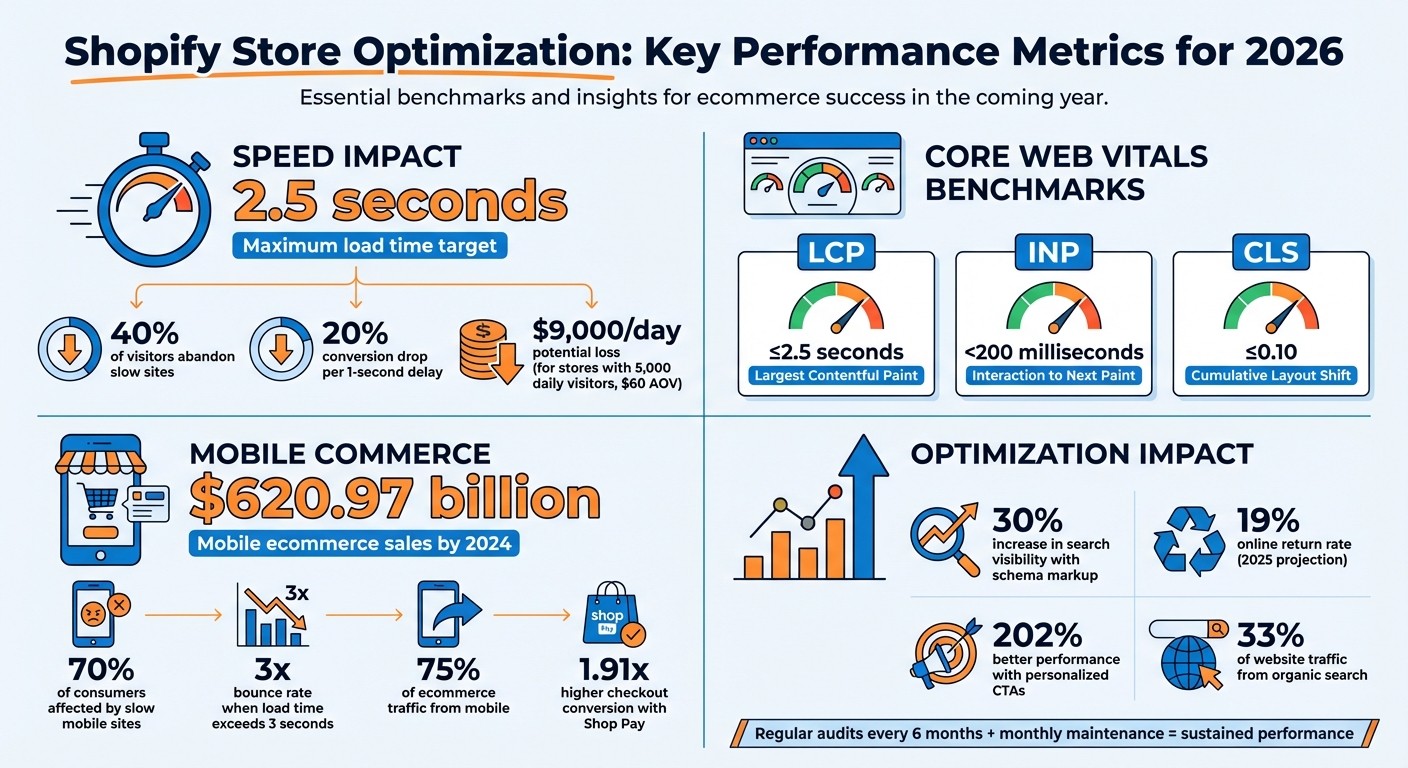 Shopify Store Performance Statistics: Speed, Mobile, and Conversion Impact 2026