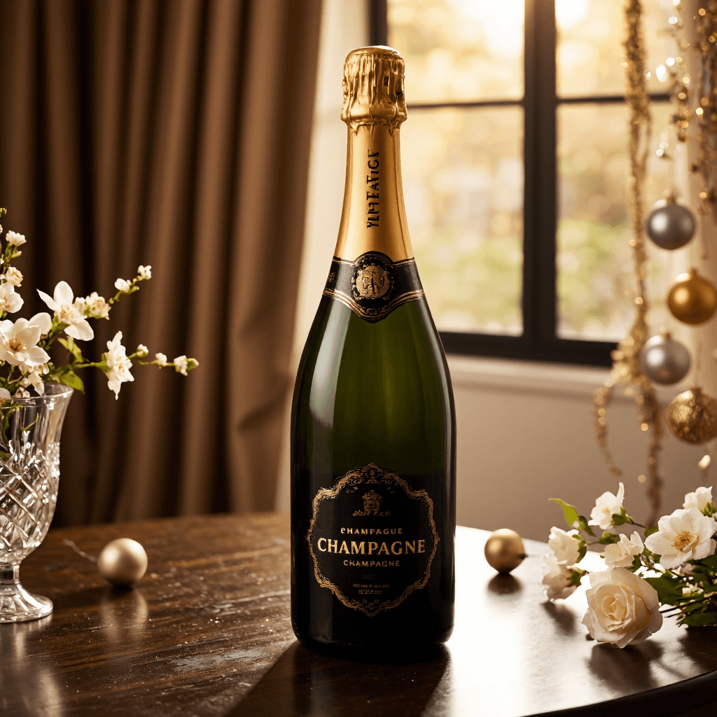product photography of a bottle of champagne used for celebrations