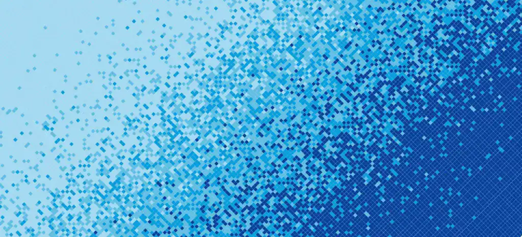 Sample of a graded transition running from pale to deep blue in glass tesserae — Mosaiclegs Art Studio