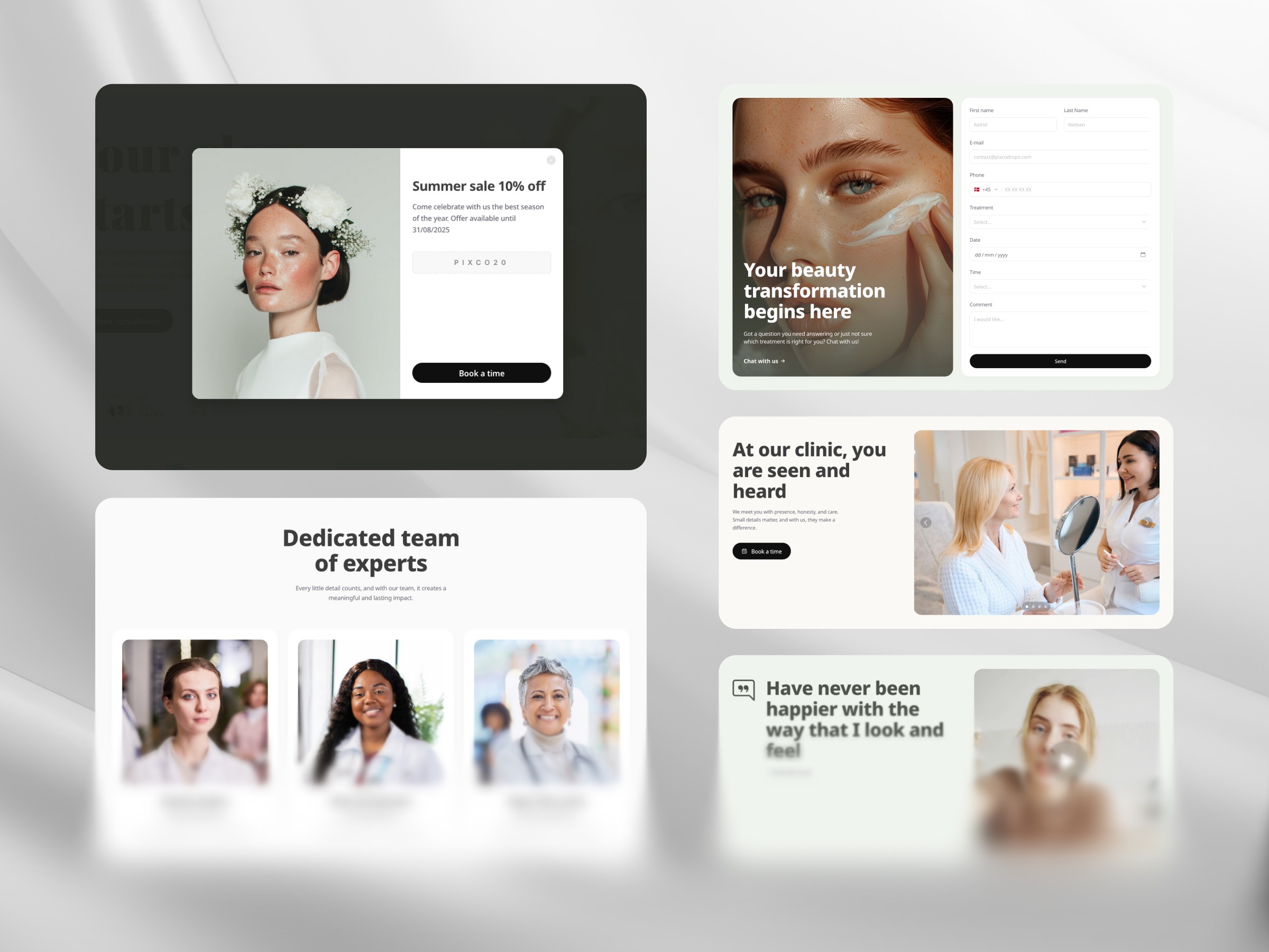 Beauty Clinic Website Framer Template