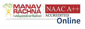 The image features the logo of Manav Rachna Online with symbols and text indicating NAAC A++ accreditation, highlighting its credibility for UG/PG online degree programs, aligning with EazyGrad’s goal of providing unbiased counselling.