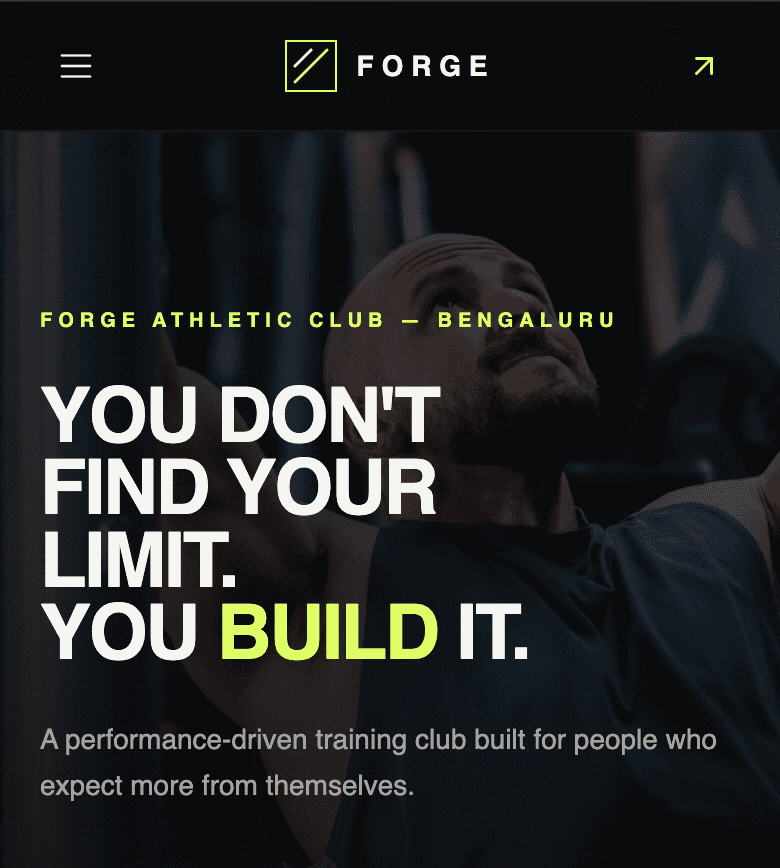 A modern, conversion-focused website built for a fitness studio, designed to inspire confidence, highlight training programs, and encourage membership inquiries.