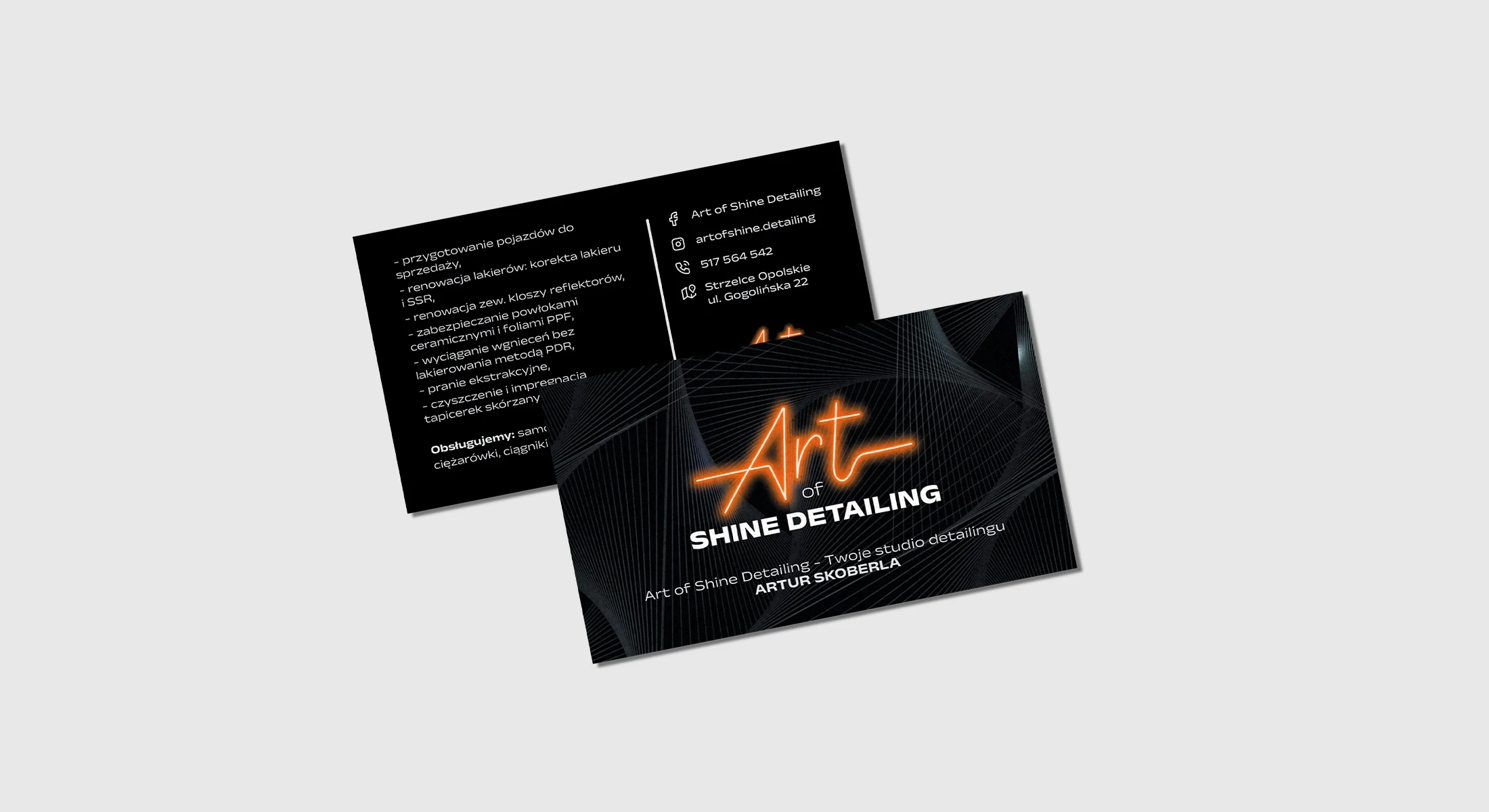 Wizytówka Art of Shine Detailing