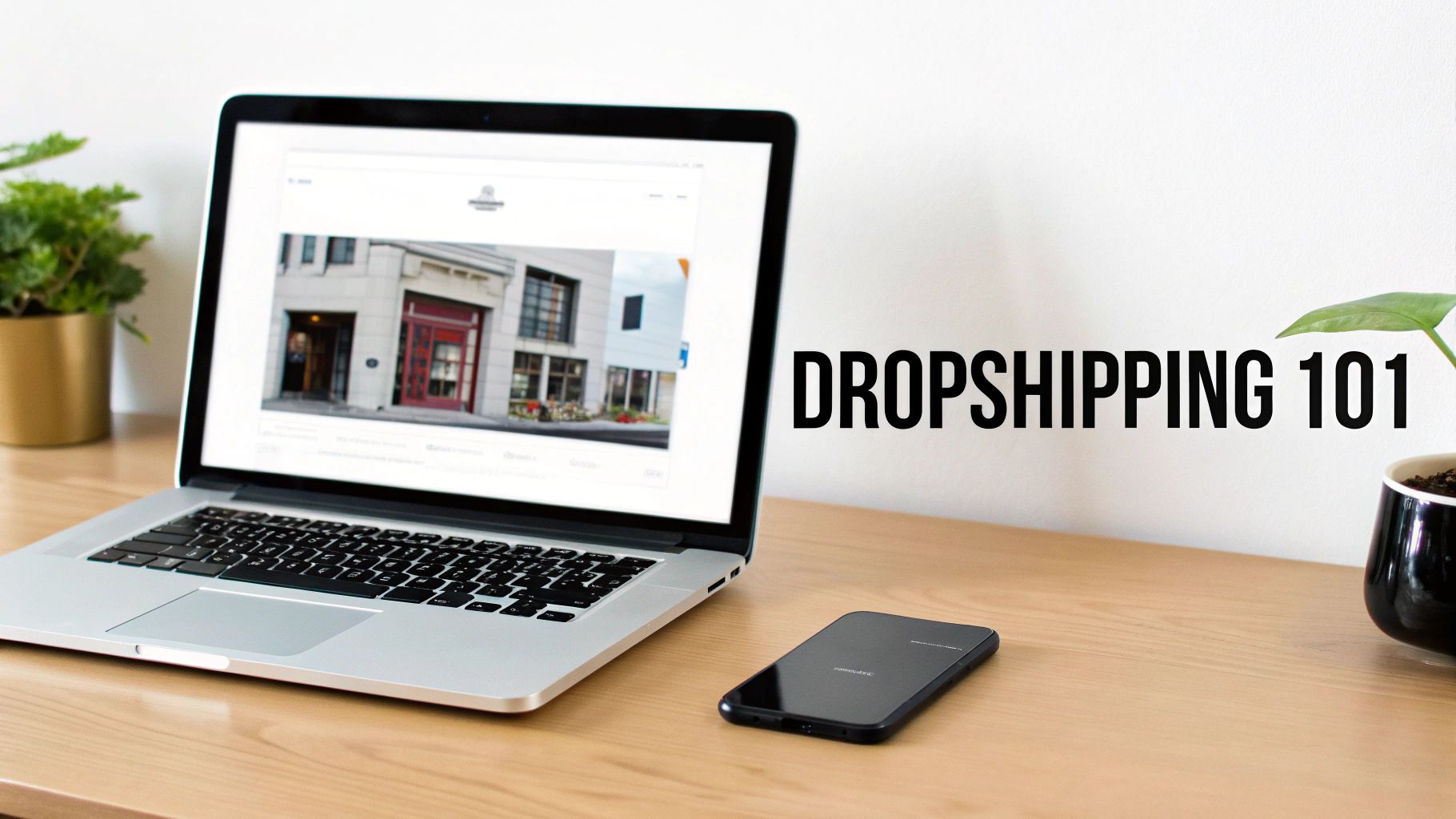 An illustrative image showing the dropshipping process from supplier to customer