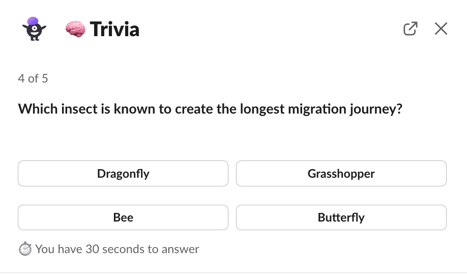 Trivia example