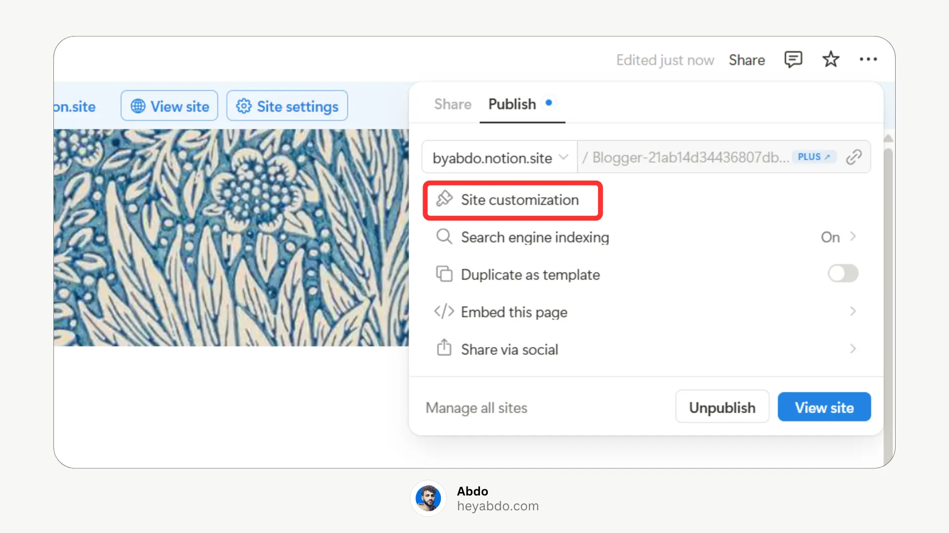 notion for blog