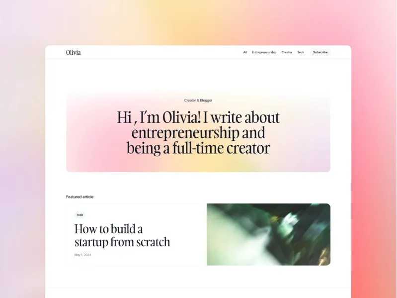 compose framer blog template
