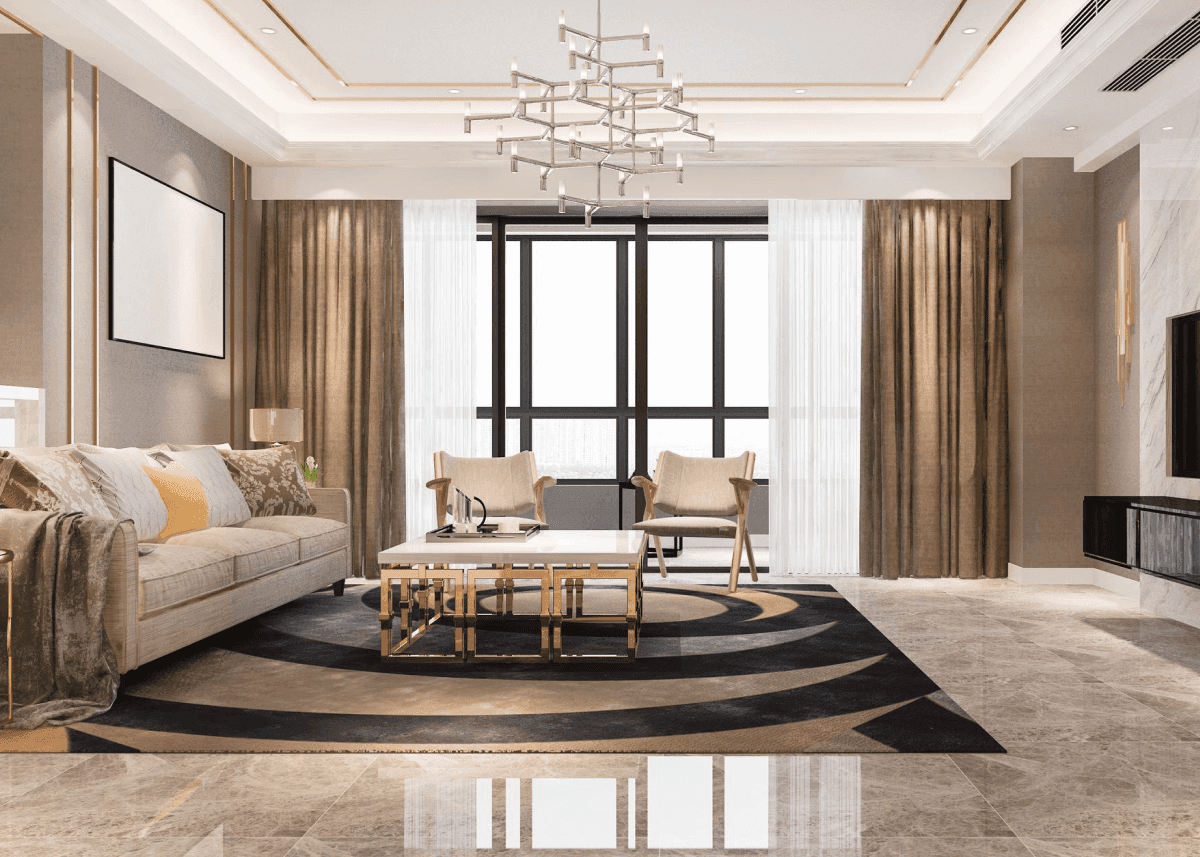 Modern interior design living room