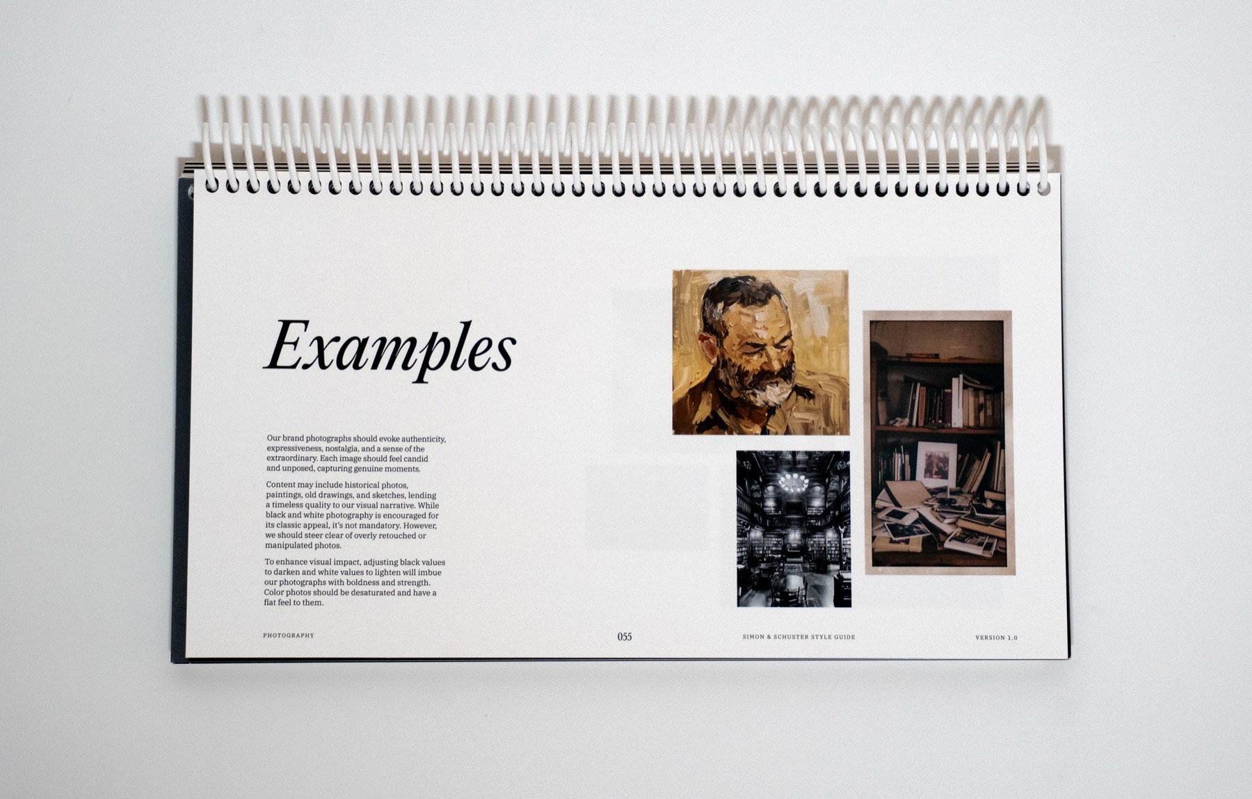 Simon & Schuster brand guidelines spread 54