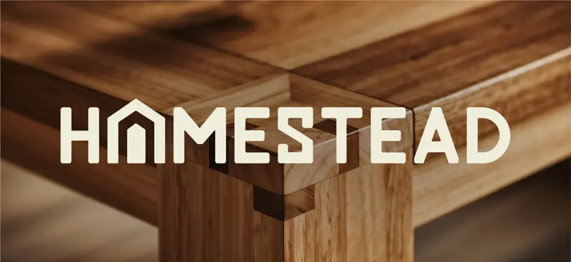homestead furniture brand identity logo branding graphic design design modern minimal profession digital creative agency marketing advertising mauritius
