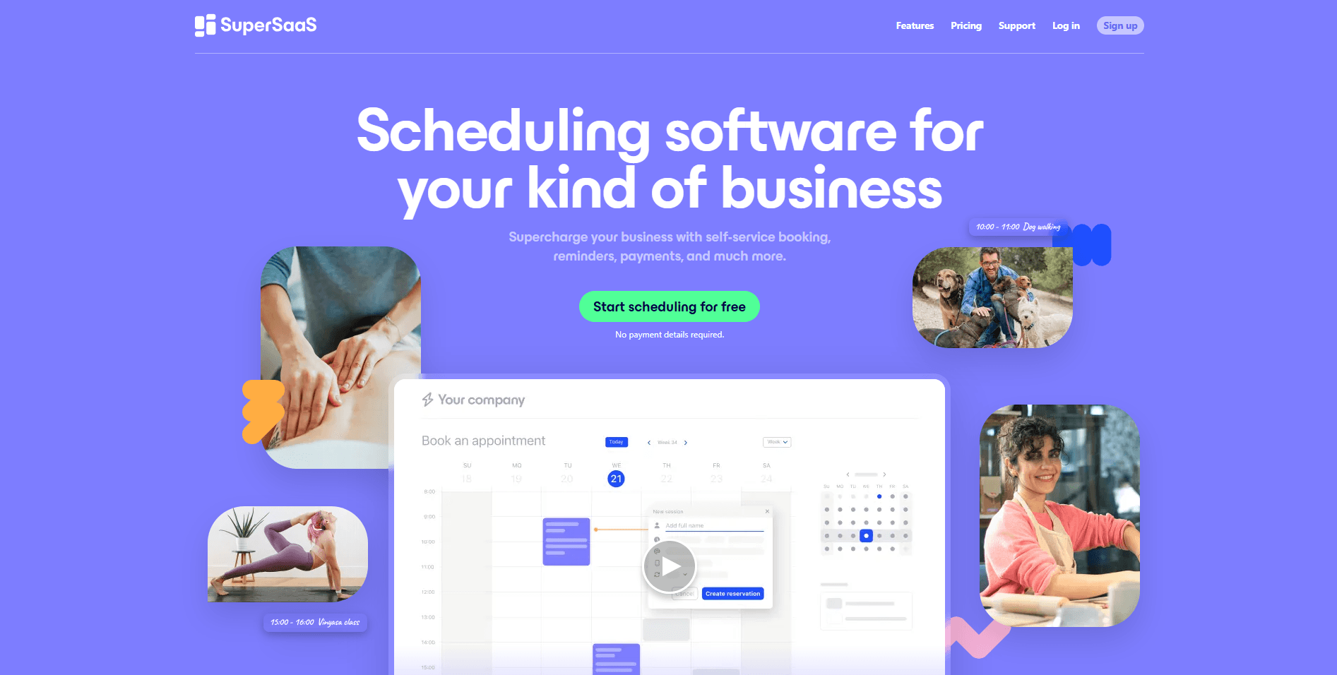 SuperSaaS homepage