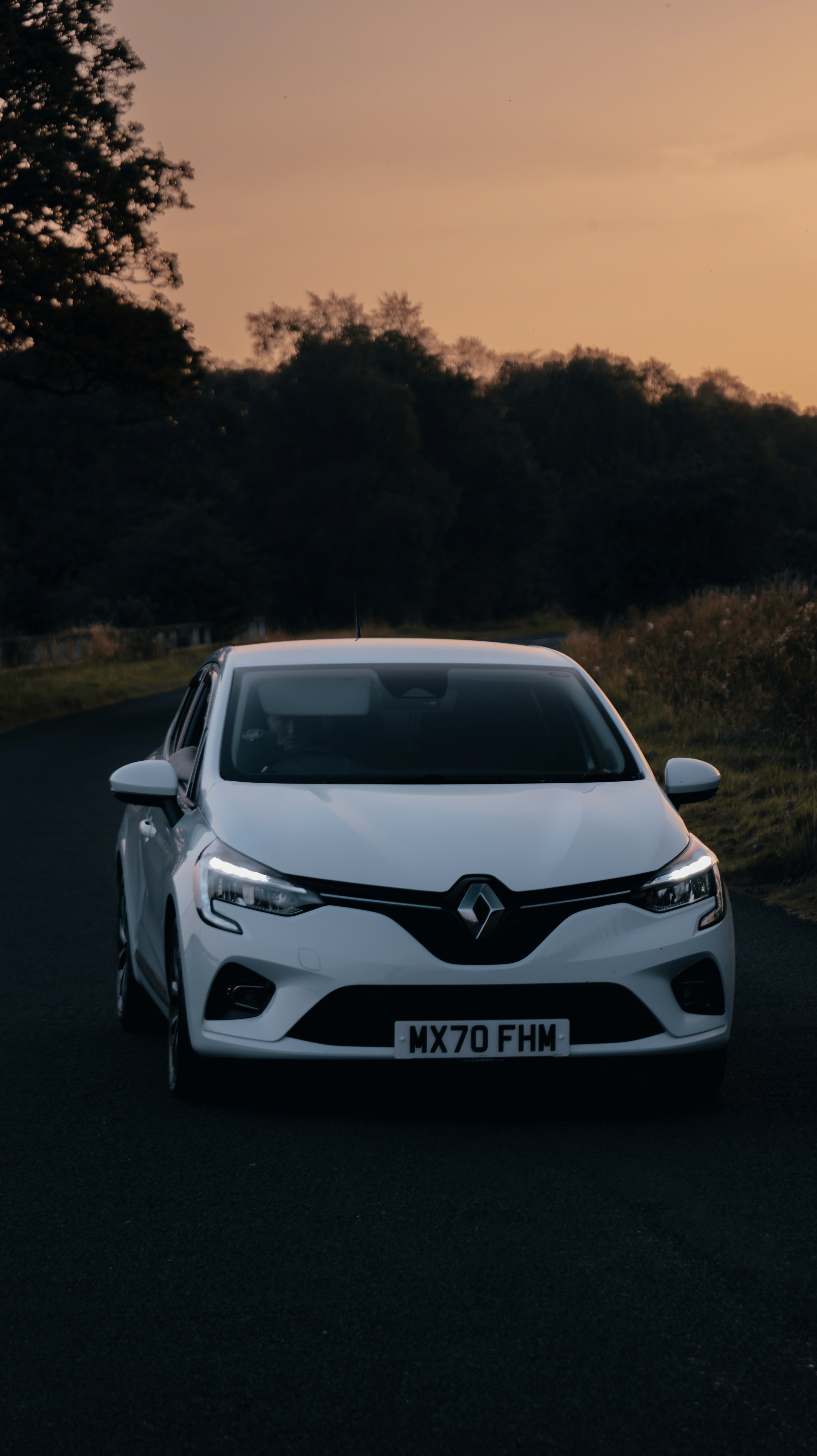Sunset shot of a renault clio