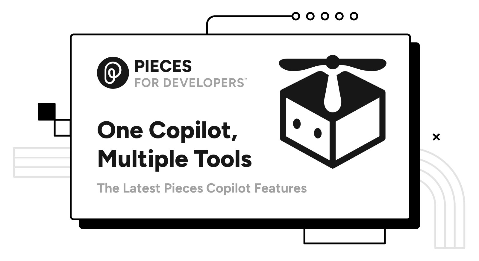 An image describing the title of this blog post: One copilot, multiple tools