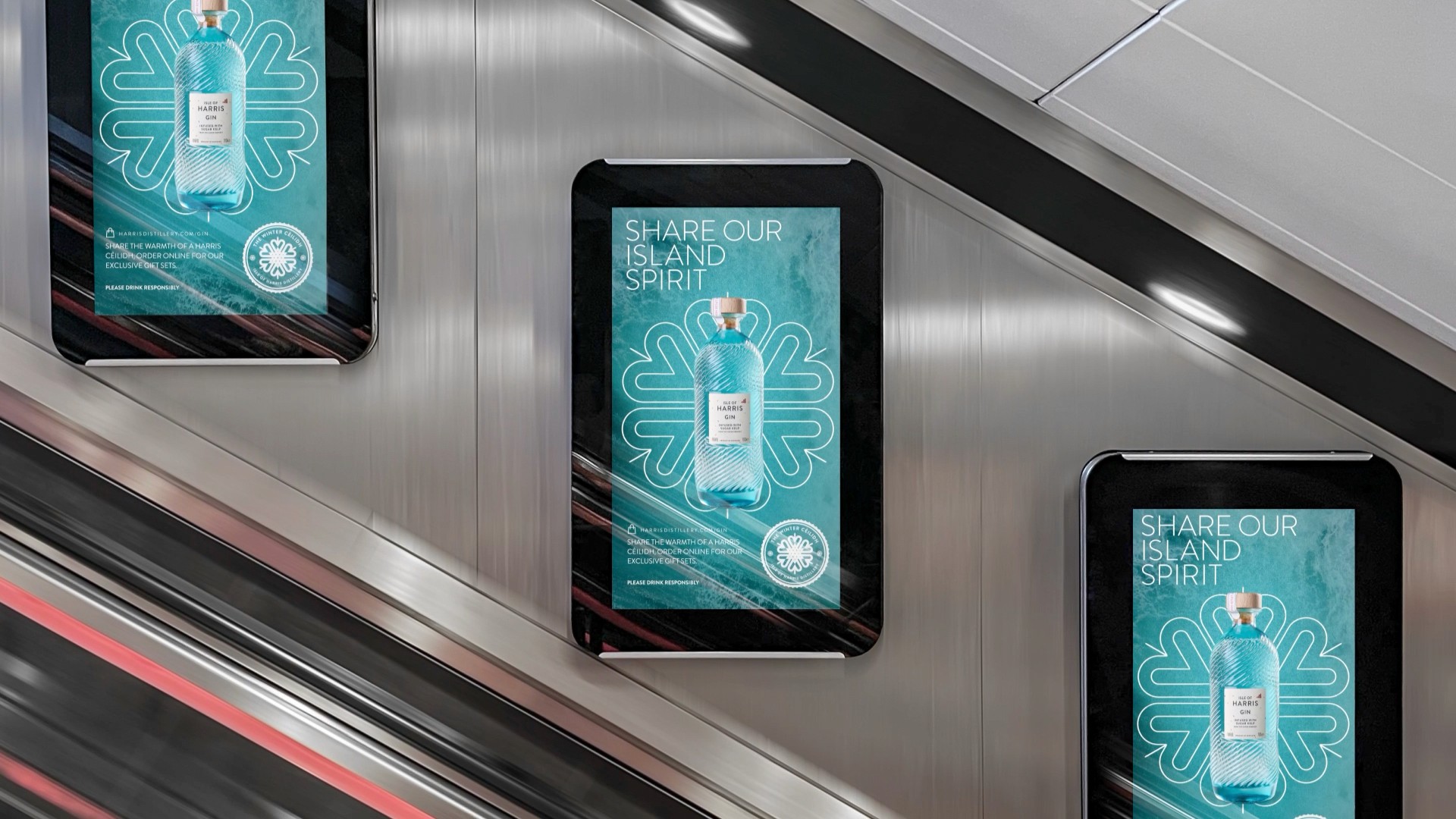 Harris Gin Out of Home digital displays