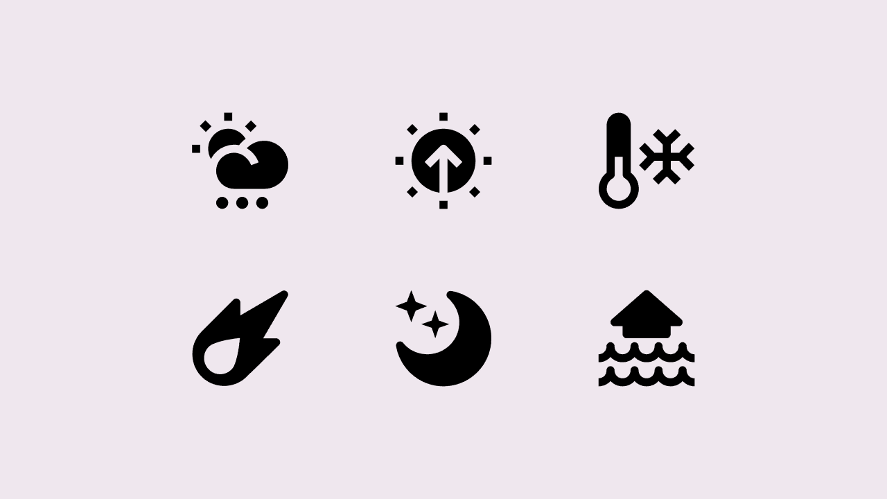 Nova Solid Weather Icon Set