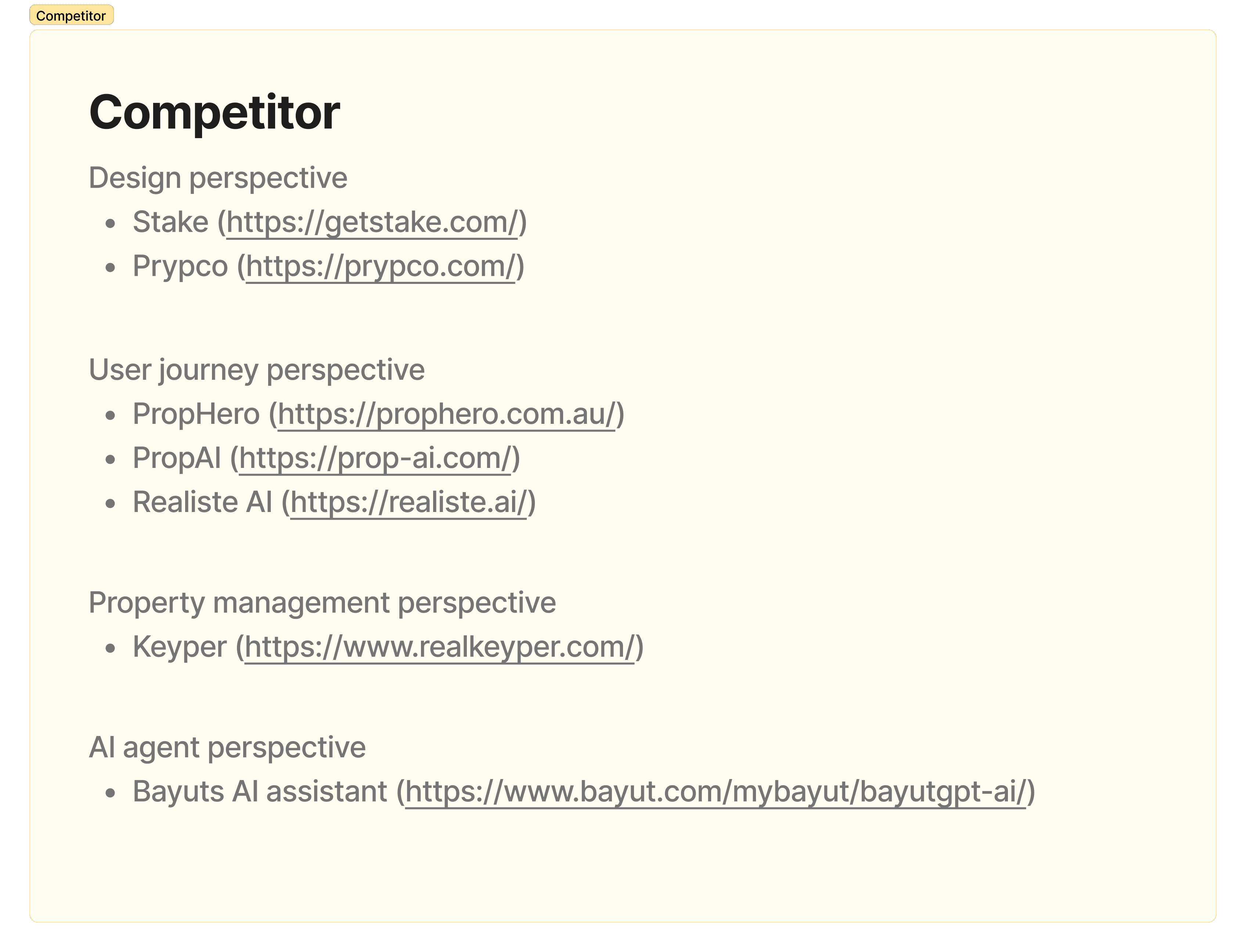 Competitor Analysis SB