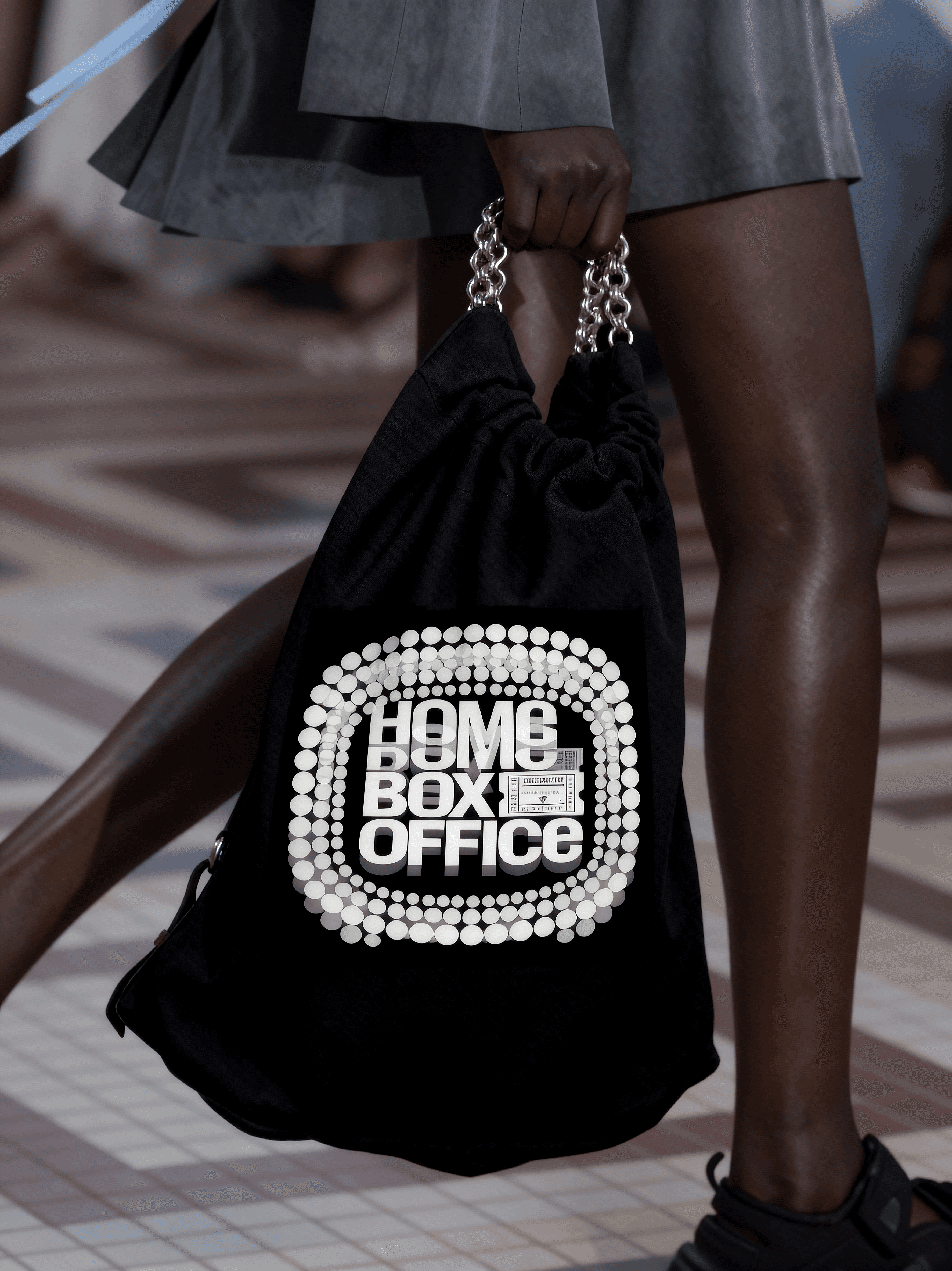 Streetside billboard with flyposters of the Batch.Works brand and illustrations