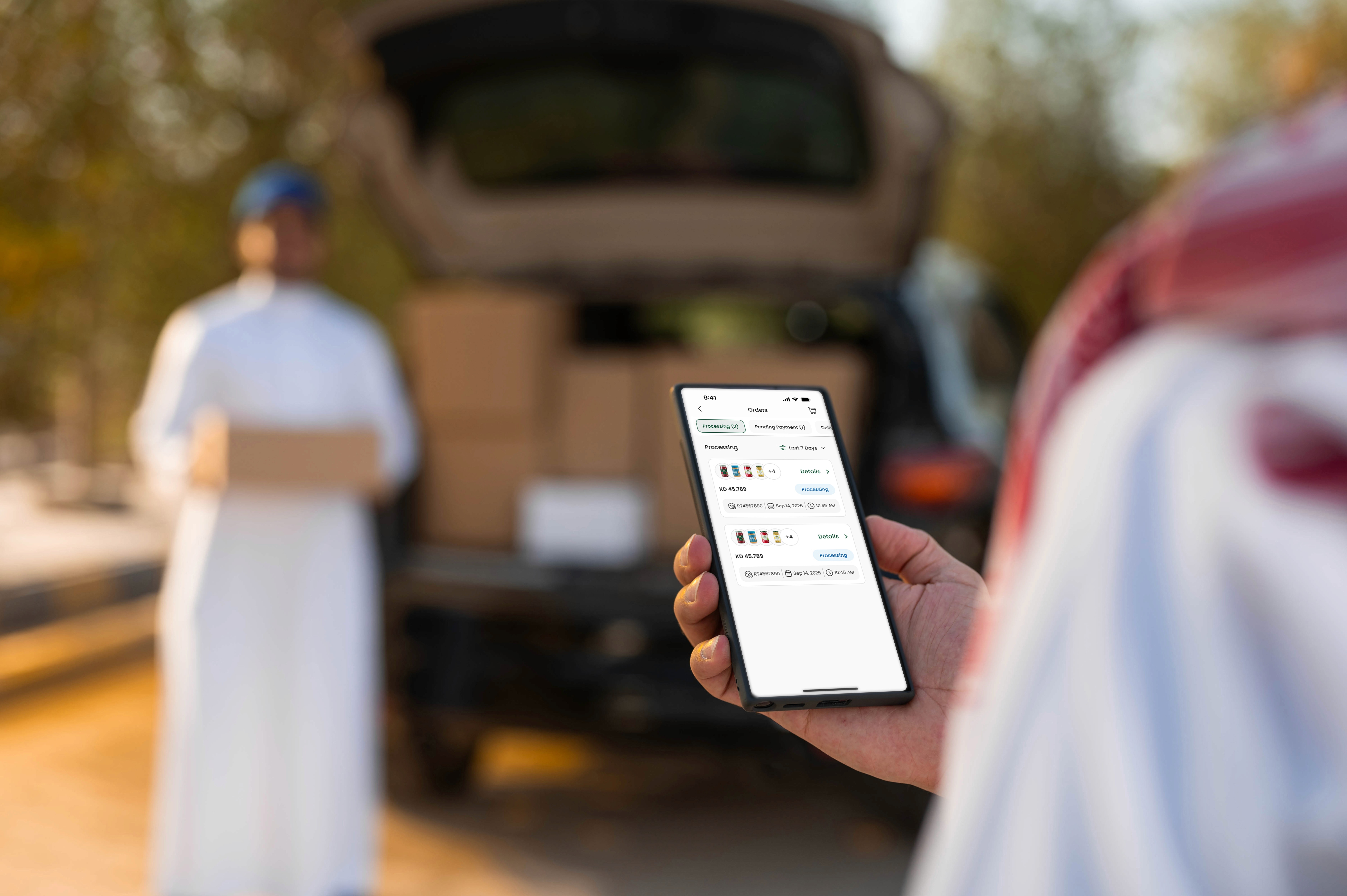 User browsing Natureland mobile app designed by Nizek