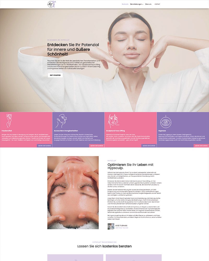 Ein Bild von der Website Hypsculp