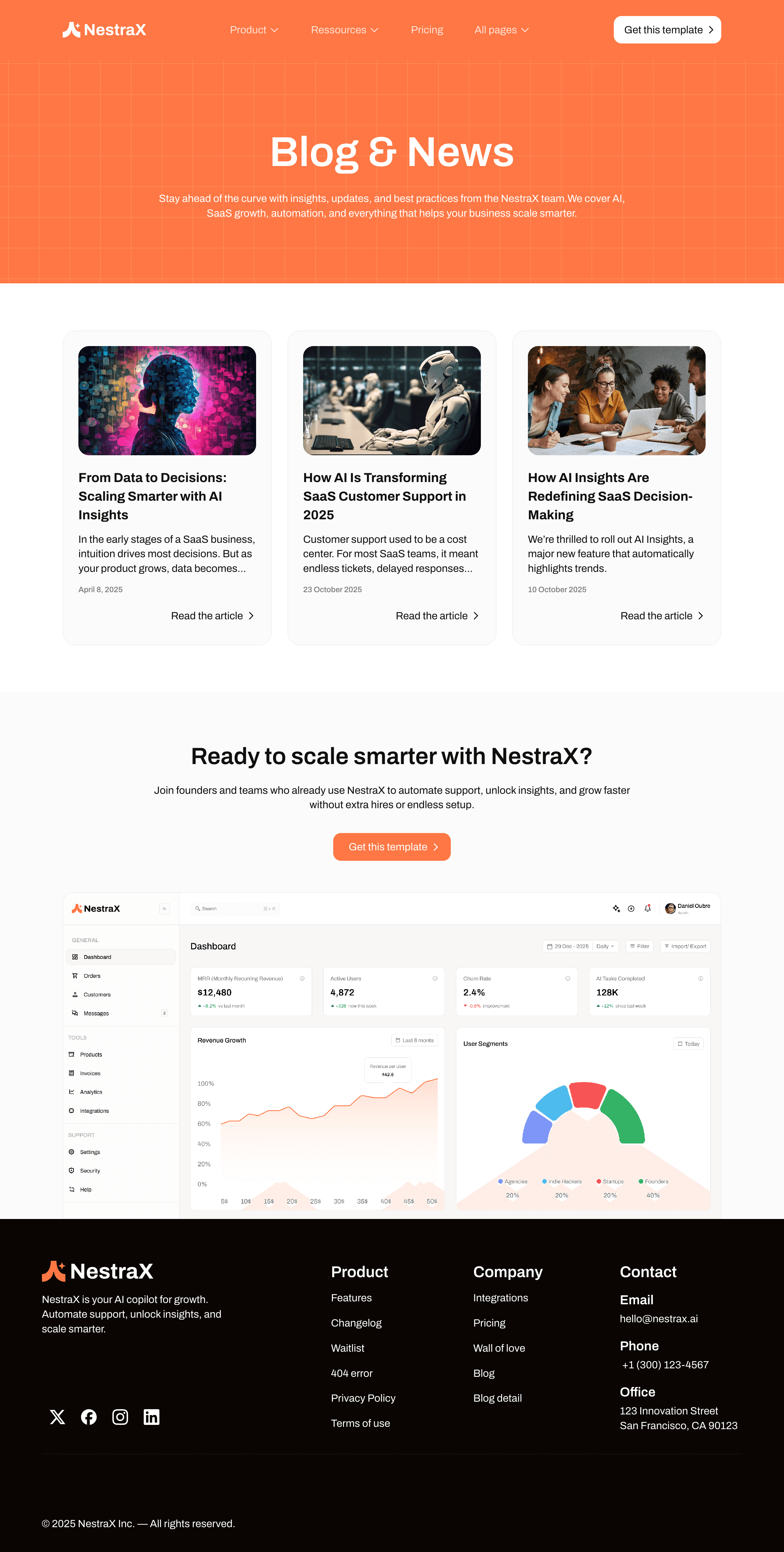 Blog page