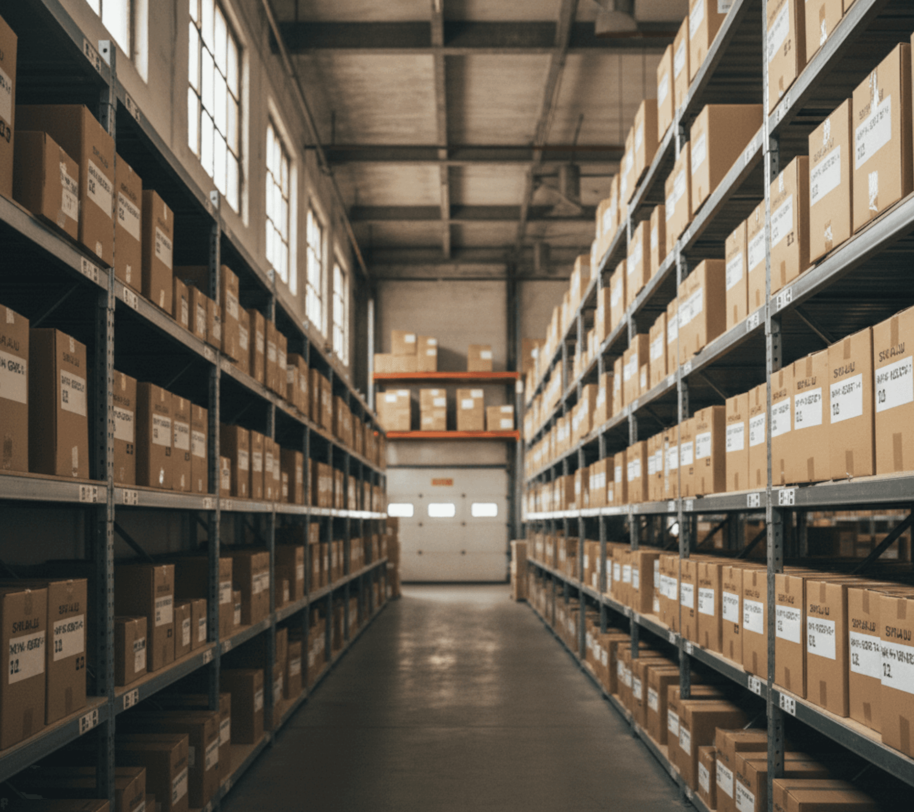 example of the warehouse shelving