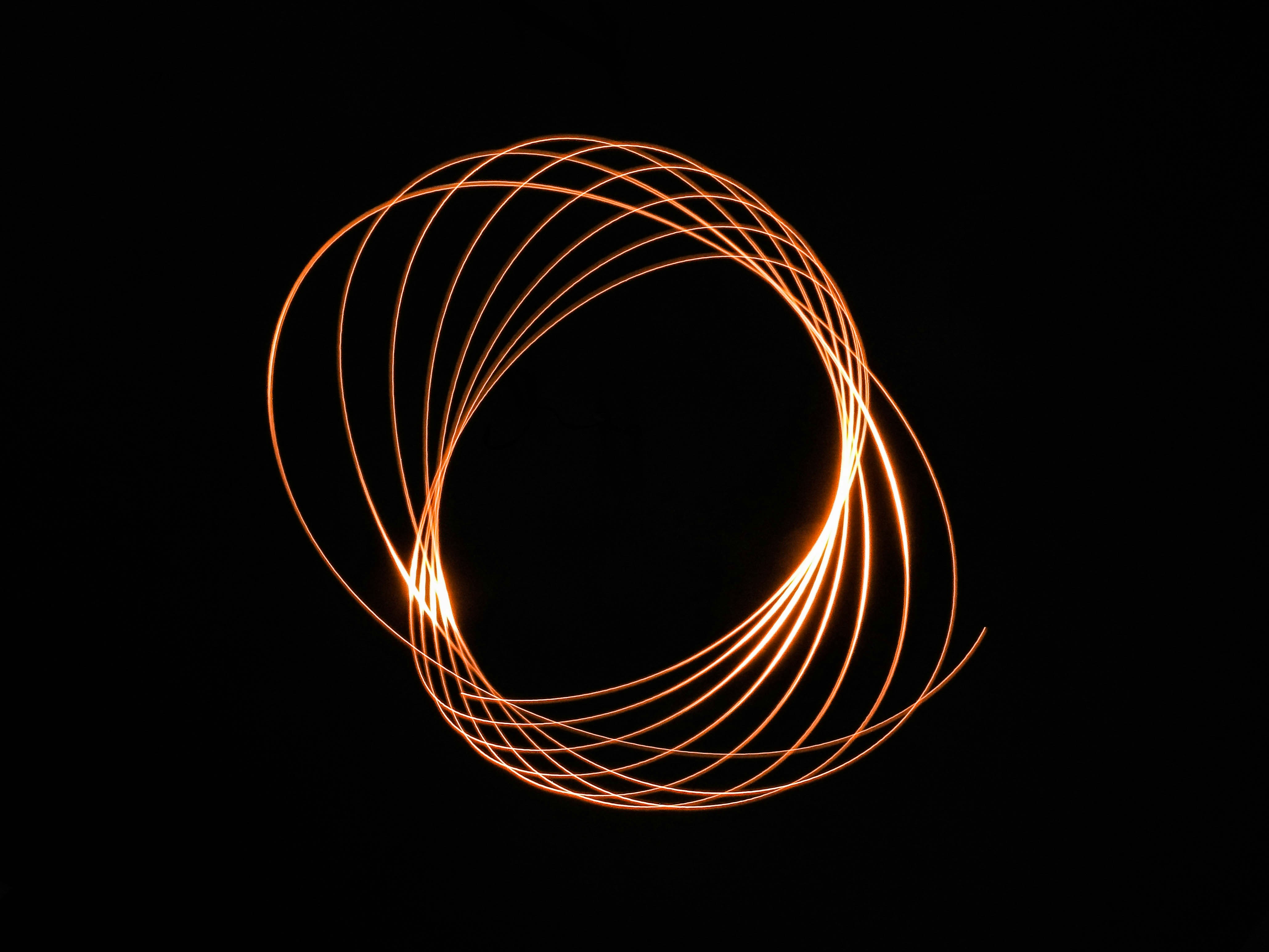 yellow light on black background