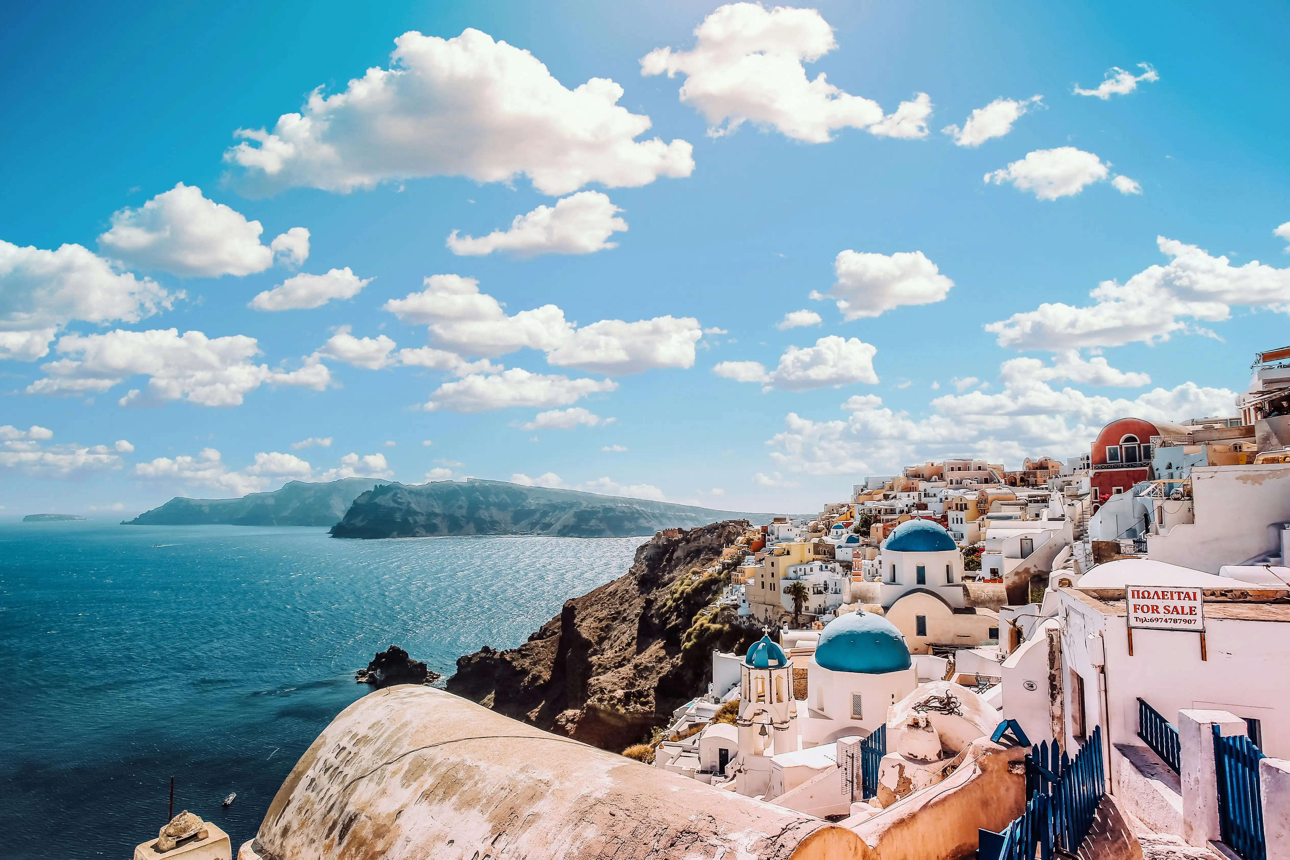 paysage à Santorin, Grèce