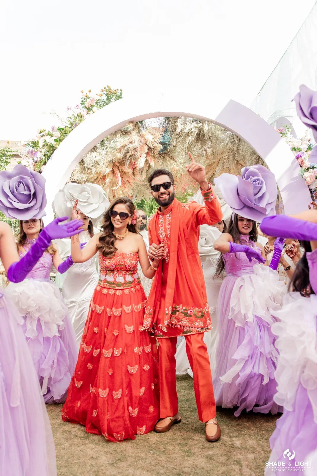 Suhani and Dhruv pastel carnival with orange attire — Behind The Scene