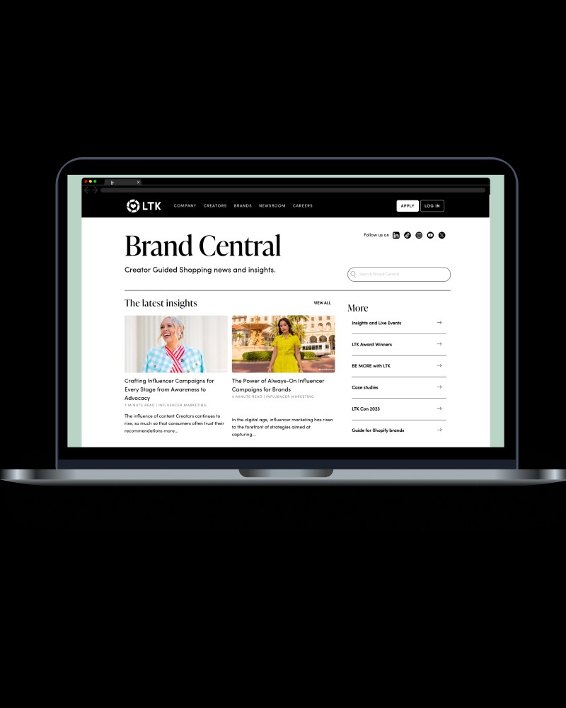 Brand Central Home Page