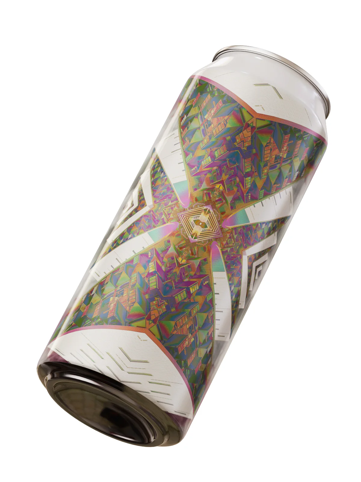 Design de bière craft artisanale, lettrage et photographie psychédelique d'architecture