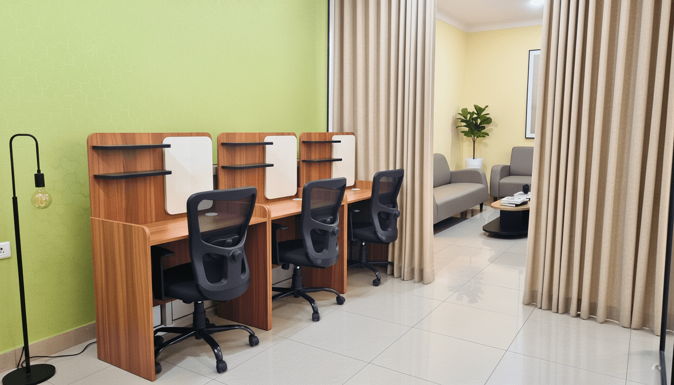 Clicknify - Lobby with Ofice chair and Table