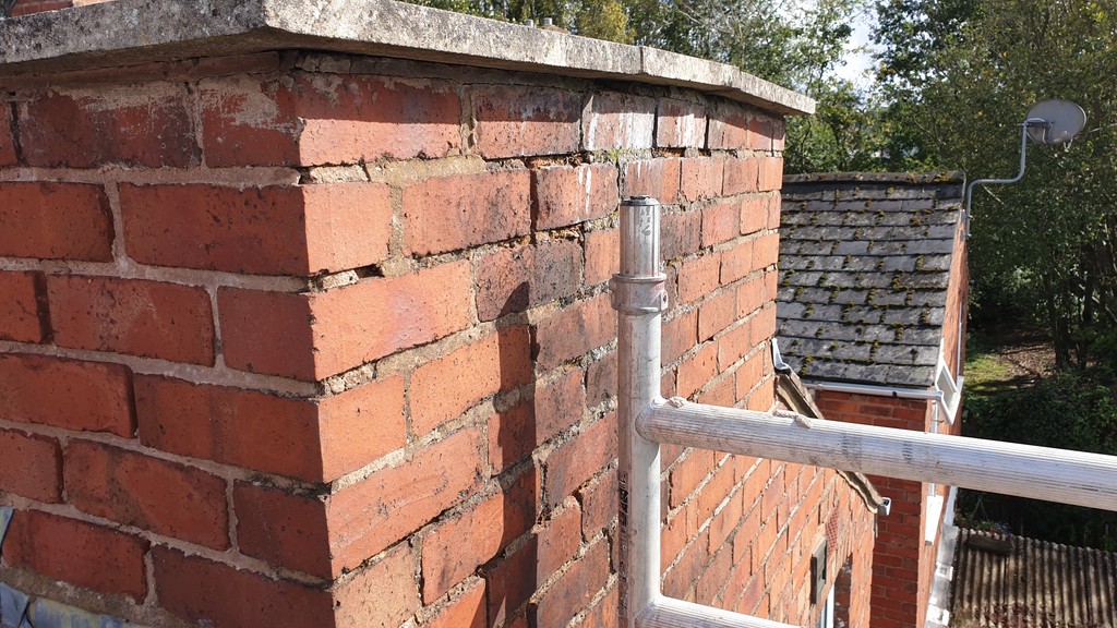 A chimney stack that needs repointing