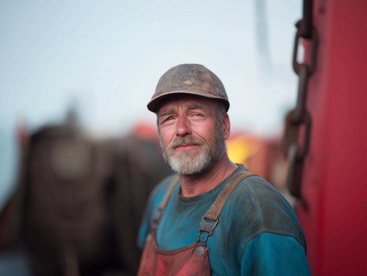 ein bild von einem handwerker bei der arbeit