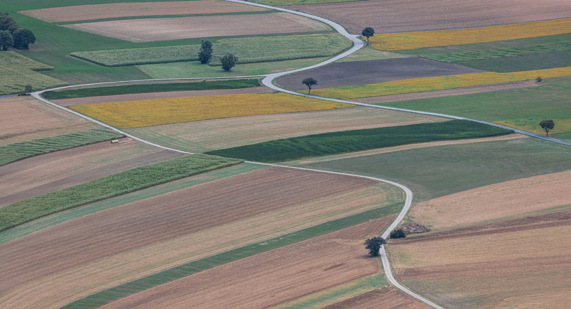 Wiener Neustädter Land, Felder des Steinfelds von der Hohen Wand aus