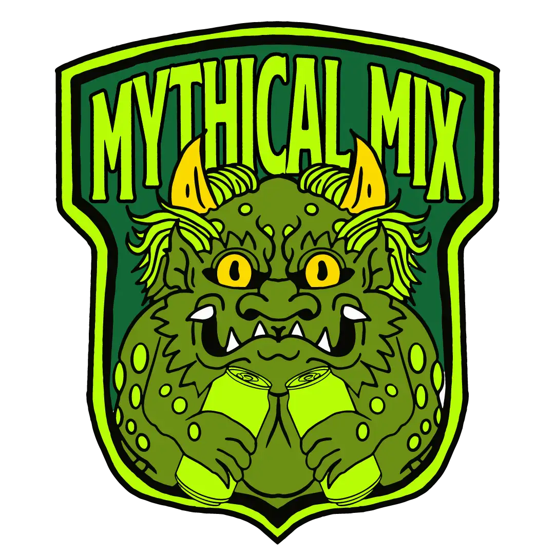 Mythical Mix Green Oni Badge Illustration