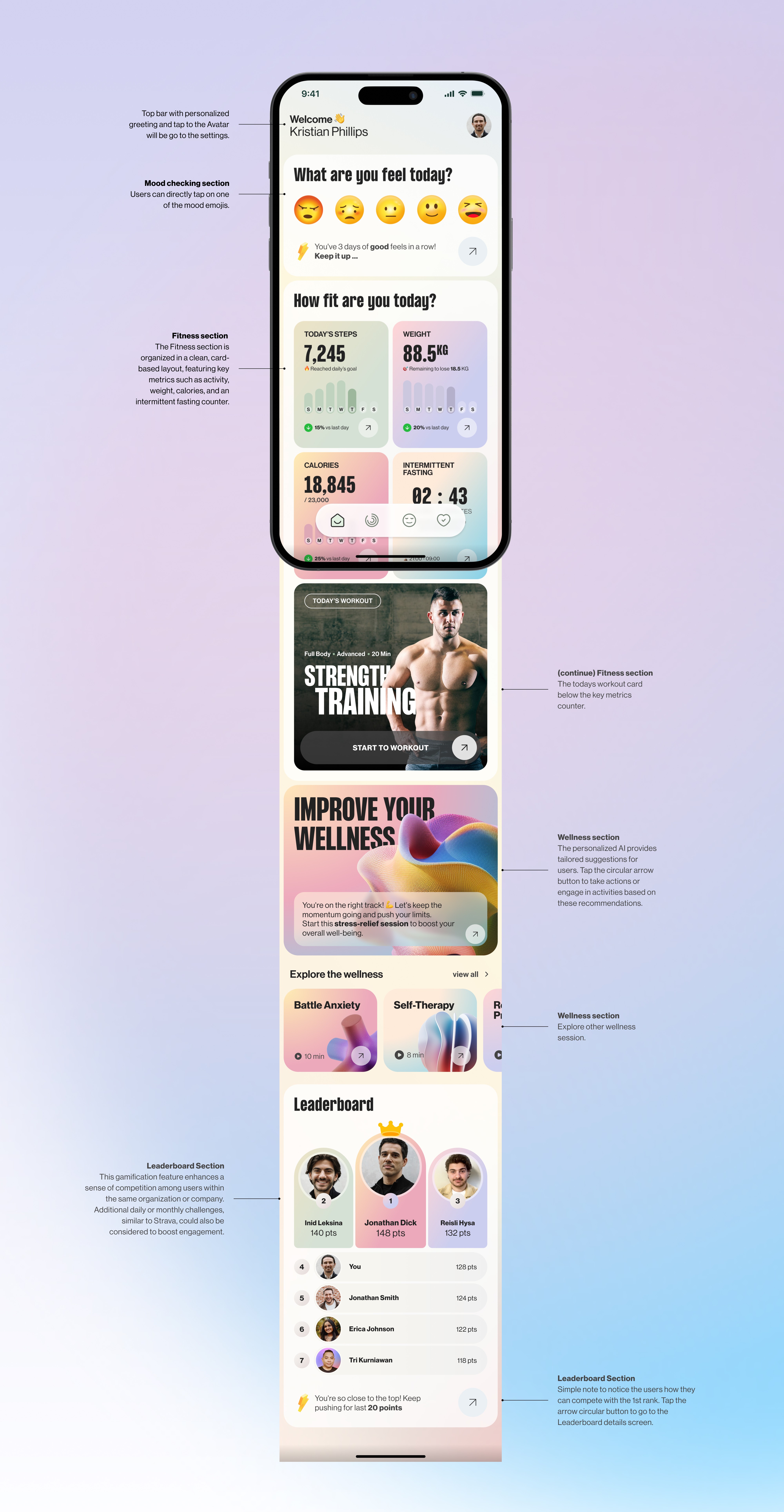 CloudFit Home Screen Full