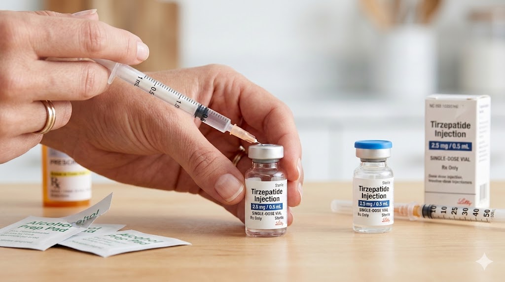 How many mL is 2.5 mg of tirzepatide