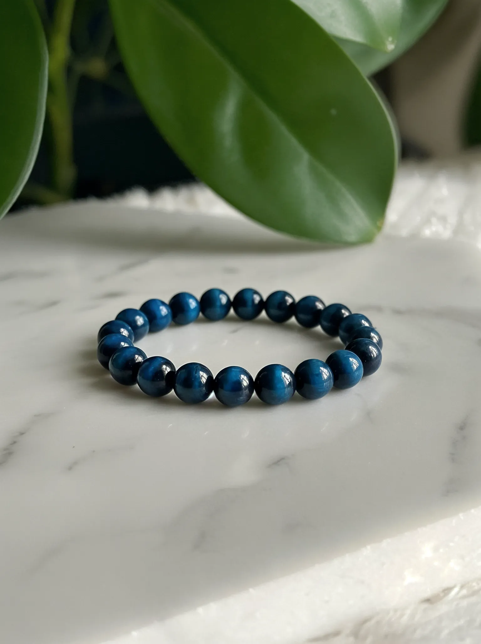 Bracelet placed on a fabric setting.