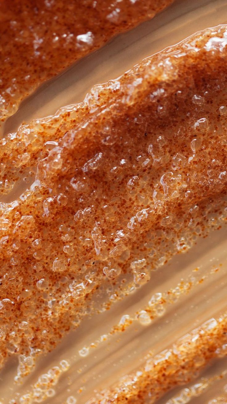 Close-up of orange body sugar scrub
